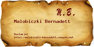 Malobiczki Bernadett névjegykártya